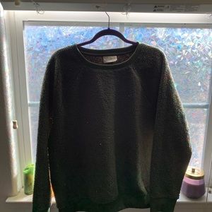 Fuzzy Green Sweatshirt